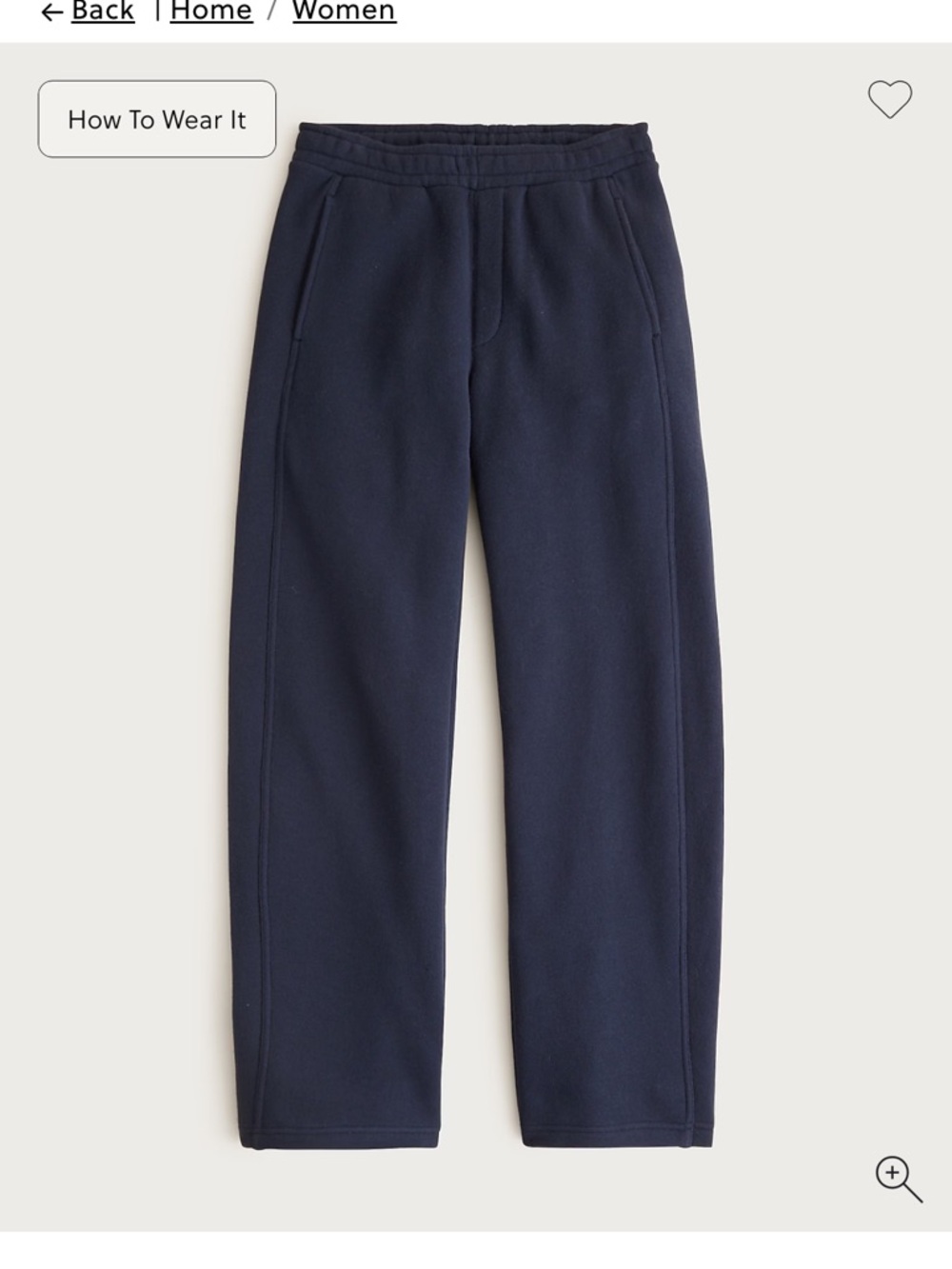 J. Crew Barrel Sweatpants size medium Navy color
